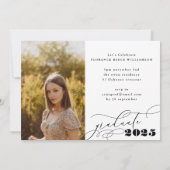  Calligrafie Foto College Graduatie Aankondiging (Achterkant)