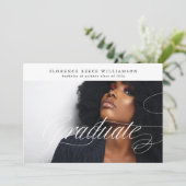  Calligrafie Foto College Graduatie Aankondiging (Staand voorkant)