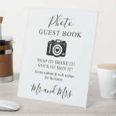 Calligrafie Foto Gast Book Camera Sign. Reclamebord Met Voetstuk (Insitu)