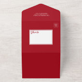 Calligrafie foto geplaatst in één vakantiekaart all in one uitnodiging (Buitenkant)