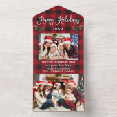 Calligrafie foto geplaatst in één vakantiekaart all in one uitnodiging (Binnen)