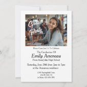 Calligrafie Foto Grad-feest  Personaliseer Kaart (Achterkant)