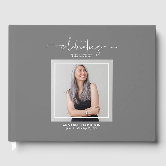 Calligrafie Foto Memorial Herdenking Guest Book Gastenboek (Voorkant)