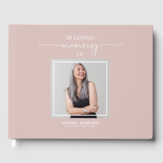 Calligrafie Foto Memorial Herdenking Guest Book Gastenboek (Voorkant)