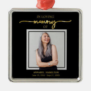 Calligrafie Foto Memorial Herdenking Metal Orna Metalen Ornament