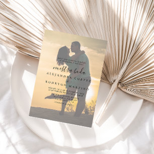 Calligrafie Foto Nuestra Boda Wedding Invitation Kaart