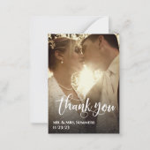 Calligrafie Foto Weddenschap Hartelijk dank voor b Notitiekaartje (Voorkant)