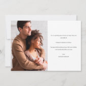 Calligrafie Foto Wedding Save the Date Kaart (Achterkant)