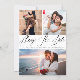 Calligrafie Foto Wedding verander de datum Save The Date