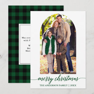 Calligrafie Fotografie Groen kerstfeest Feestdagenkaart