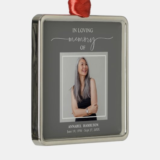 Calligrafie Fotoherdenking Metal Ornam Metalen Ornament (Rechts)