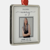Calligrafie Fotoherdenking Metal Ornam Metalen Ornament (Rechts)