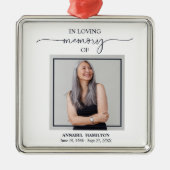 Calligrafie Fotoherdenking Metal Ornam Metalen Ornament (Voorkant)