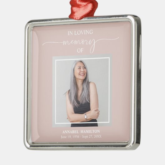 Calligrafie Fotoherdenking Metal Ornam Metalen Ornament (Links)