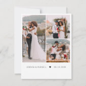 Calligrafie Foto's Weddenschap Hartelijk dank Bedankkaart (Achterkant)