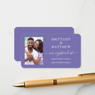 Calligrafie Fotoweduwschap Periwinkle Informatiekaartje