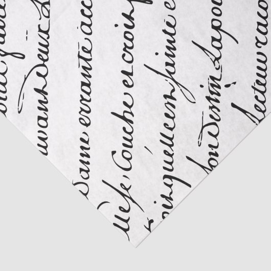 Calligrafie Frans  Script-weefselpapier Tissuepapier (Detail)