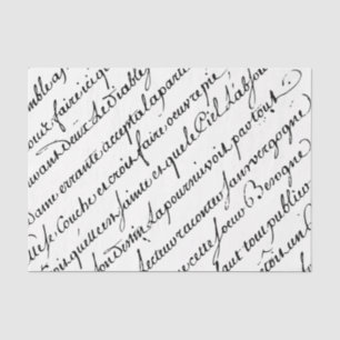 Calligrafie Frans  Script-weefselpapier Tissuepapier
