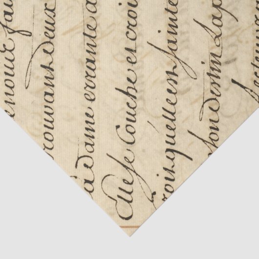 Calligrafie Frans  Script-weefselpapier Tissuepapier (Detail)