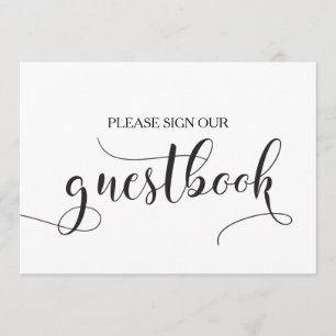 Calligrafie Gastboek Huwelijkskaart Kaart