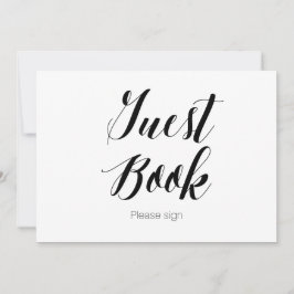 Calligrafie "Gastenboek Gelieve te zingen" Huwelij Kaart