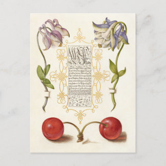 Calligrafie, gelaagd met handschrift columbine che feestdagenkaart