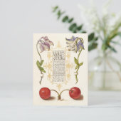 Calligrafie, gelaagd met handschrift columbine che feestdagenkaart (Staand voorkant)