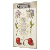 Calligrafie, gelaagd met handschrift columbine che klembord (Links)