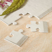 Calligrafie gelaste initiaal  planten ringlet legpuzzel (Zijkant)