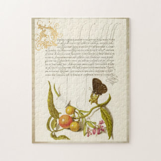 Calligrafie gelaste initiaal planten ringlet legpuzzel