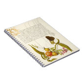 Calligrafie gelaste initiaal planten ringlet notitieboek (Rechterzijde)