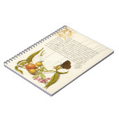 Calligrafie gelaste initiaal planten ringlet notitieboek (Linkerzijde)