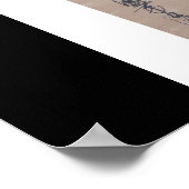 Calligrafie geschreven door Miyamoto Musashi, c. j Poster (Hoek)