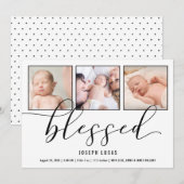 Calligrafie Gezegeld 3 Foto's Aankondiging (Voorkant / Achterkant)