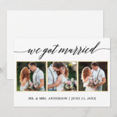 Calligrafie Gold 3 Kaart voor aankondiging van het (Voorkant / Achterkant)