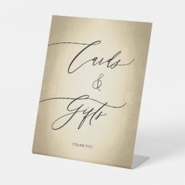 Calligrafie Gold Kaarten en cadeaubonnen Reclamebord Met Voetstuk