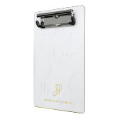 Calligrafie Gold Monogram Professional marmer Mini Klembord (Angled2)