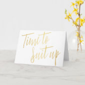 Calligrafie Gold "Tijd om te passen" Kaart (Gele Bloem)