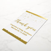 Calligrafie goud folie bruiloft bedankt je kaart (Gedraaid)