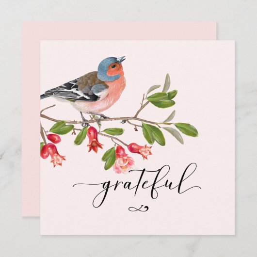 Calligrafie Grateful Dankuwel (Voorkant / Achterkant)