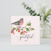 Calligrafie Grateful Dankuwel (Staand voorkant)