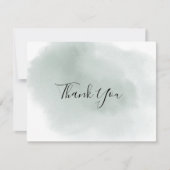 Calligrafie Green en White Wedding Bedankkaart (Voorkant)