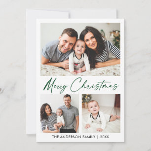 Calligrafie Green Ink Script 3 Foto Feestdagenkaart