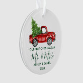 Calligrafie Green Mr. Mrs. Ornament (voorkant)