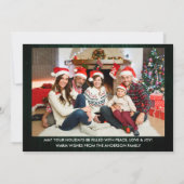 Calligrafie Green Wood Truck Feestdagenkaart (Achterkant)