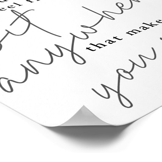 Calligrafie Greenery Sit Anywhere Wedding Sign Poster (Hoek)