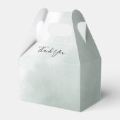 Calligrafie Groen en Wit-witbruiloft Bedankdoosjes (Achterkant)