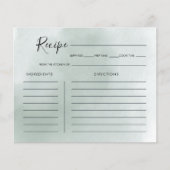 Calligrafie Groen wit Vrijgezellenfeest Recipe Kaa (Voorkant)