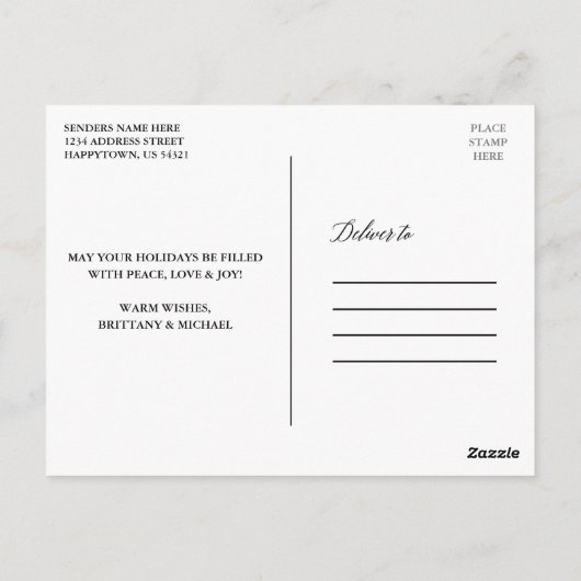 Calligrafie Groene Geboden Gehuwd en Zuurhuwelijk Briefkaart (Achterkant)