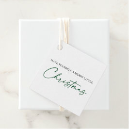 Calligrafie Groene Ink Pen Minimale Kerstmis Bedankjes Labels